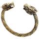HANTON Unisex Double Dragon Viking Bangle Adjustable Cuff Bracelet for Men and Women Statement Boys Fashion Bangle Jewelry