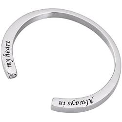 Cremation Urn Bracelet Engraved Always in My Heart Memorial Stainless Steel Waterproof Bracelet