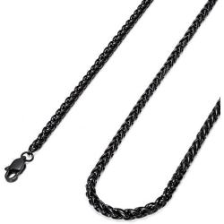 Besteel Jewelry 3-4MM Mens Womens Stainless Steel Wheat Chain Necklace Link Black 18-30 Inch ¡­
