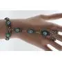 TFJ Women Fashion Jewelry Hand Chain Metal Bracelet Slave Ring Turquoise Blue Ethnic Antique Silver TFJ Women Fashion Jewelry Hand Chain Metal Bracelet Slave Ring Turquoise Blue Ethnic Antique Silver