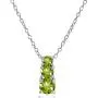 Sterling Silver Genuine or Synthetic Gemstone Round Graduating 3-Stone Pendant Necklace, 16'' + Extender Sterling Silver Genuine or Synthetic Gemstone Round Graduating 3-Stone Pendant Necklace, 16'' + Extender