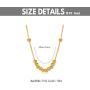 18K Gold Satellite Beads Necklace for Women, Yellow Gold Bead ball Choker Necklace Italian Wheat Chain Jewelry Birthday Gifts for Her, Wife, Mom, Girl 16''+1''