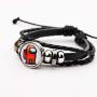 Among Us Game Leather Wristband Braided Bracelet Among Us Time Gemstone Leather Jewelry