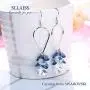 Sllaiss 925 Sterling Silver Blue Crystal Cluster Teardrop Earrings for Women Hypoallergenic Hook Grape Dangle Earrings Fashion Jewelry Gift, Crystal from Austria Sllaiss 925 Sterling Silver Blue Crystal Cluster Teardrop Earrings for Women Hypoallergenic Hook Grape Dangle Earrings Fashion Jewelry Gift, Crystal from Austria