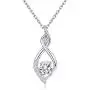 Womens 925 Sterling Silver Necklace Infinity Love Rose Gold White Gold Plated Pendant CZ Diamond Necklace Best Valentines Day