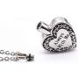 New Always with Me Heart Cremation Jewelry Pendant Urn Keepsake Necklace for Ashes,Locket Stainless Steel Keepsake Waterproof Memorial Pendant for Love,with Tools and Box