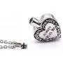 New Always with Me Heart Cremation Jewelry Pendant Urn Keepsake Necklace for Ashes,Locket Stainless Steel Keepsake Waterproof Memorial Pendant for Love,with Tools and Box