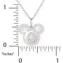 Disney Mickey Mouse Initial Sterling Silver and Cubic Zirconia Necklace, 18” Disney Mickey Mouse Initial Sterling Silver and Cubic Zirconia Necklace, 18”