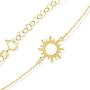 GELIN Good Vibes Only Charm Bracelet in 14k Solid Gold - Dainty Jewelry For Women - 14k Yellow Sunshine Chain Bracelet - Cute Birthday Gift for Her