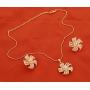 Touchstone Indian Bollywood Delicate Creative Designer Jewelry Pendant Set Colorful in Gold and Silver Tone for Women.