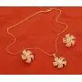 Touchstone Indian Bollywood Delicate Creative Designer Jewelry Pendant Set Colorful in Gold and Silver Tone for Women.