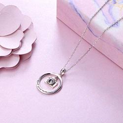 925 Sterling Silver Jewelry Oxidized Camera Pendant Necklace Photographer Gifts for Women Birthday Gifts