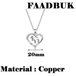 FAADBUK Moose Jewelry I Moose You Long Distance Relationship Gift Moose Charm Necklace for Women Girls Going Away Gift BFF Gift