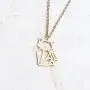 La Menagerie Cat Gold Origami Jewelry - Gold Geometric Chain Necklace – 18 Karat Plated Gold Necklace for Women & Girls – Stylish Cat Pendant Necklace La Menagerie Cat Gold Origami Jewelry - Gold Geometric Chain Necklace – 18 Karat Plated Gold Necklace for Women & Girls – Stylish Cat Pendant Necklace