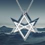 CENWA Unicursal Hexagram Symbol Necklace Stainless Steel Jewelry Unicursal Hexagram Necklace