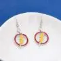 WSNANG Superhero Round Flash Lightning Earrings Dc Comics The Flash Superhero Jewelry Flash Fans Gift for Her