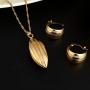 Ethiopian Set Necklace Pendant Earring Set Joias Ouro 22k Gold Plated Jewelry African Bridal Wedding