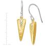 Silpada on Point Triangular Drop Earrings with 5/8 ct Cubic Zirconia in Sterling Silver & Brass