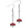 Pokemon Pokeball Heart Shape Stainless Steel Dangle Earrings