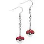 Pokemon Pokeball Heart Shape Stainless Steel Dangle Earrings Pokemon Pokeball Heart Shape Stainless Steel Dangle Earrings