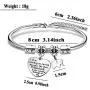 CAROMAY Aunt Bracelet Snake Bangle Adjustable Jewelry Appreciation Birthday Gift Family Present Best Auntie in The World