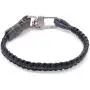 Mens Reversible Hand-Knotted Waxed Cord Bracelet - Gray & Black Mens Reversible Hand-Knotted Waxed Cord Bracelet - Gray & Black