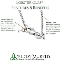 Men’s Silver Celtic Cross Pendant Double Sided 20 Inches Chain Made in Ireland