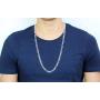 Quadri - Figaro Link Chain 7 mm in 925 Sterling Silver Italian Necklace for Men Women Boys Girls - 10 to 30 Inch - Premium Quality Made in Italy Certified - Gift Box Included
