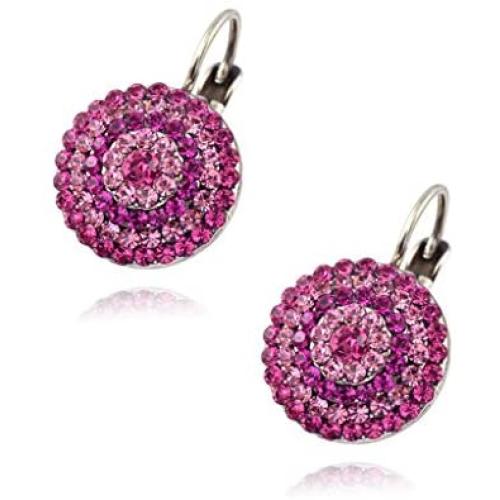 Mariana Saba Silver Plated Rondelle Drop Earrings 1193 5022