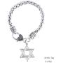 VASSAGO Jewish Star of David Amulet Talisman Charm Pendant Wheat Chain Bracelet