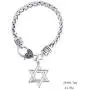 VASSAGO Jewish Star of David Amulet Talisman Charm Pendant Wheat Chain Bracelet VASSAGO Jewish Star of David Amulet Talisman Charm Pendant Wheat Chain Bracelet