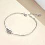LUHE Sunflower Bracelets,Rose Bracelets,Daisy Bracelets,Sterling Silver Flower Bracelets for Women