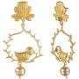 Efulgenz Boho Vintage Antique Ethnic Gypsy Tribal Indian Matte Parrot Bird Dangle Earrings Jewelry Set