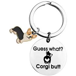 MAOFAED Corgi Gift Corgi Mom Gift Corgi Owner Gift Guess What Gorgi Butt Dog Lover Gift Dog Mom Jewelry