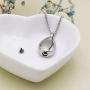 Engraved Teardrop Urn Necklace for Ashes Simple Cremation Keepsakes Memorial Cremation Jewelry for Loved One