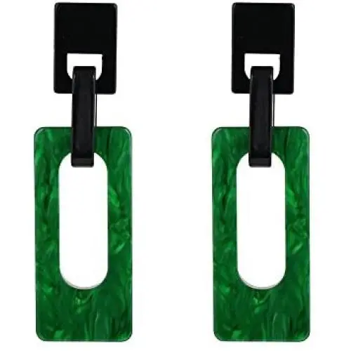 Mrotrida Big Acrylic Earrings for Women Teen Girls Cellulose Acetate Rectangle Pendants Earrings Jewelry