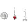 Dazzlingrock Collection 7X5 MM Each Pear Lab Created Gemstone & Real Diamond Teardrop Dangling Earrings, Sterling Silver