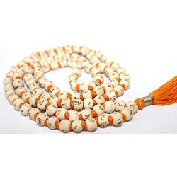 IS4A White Tulsi Japa Mala 108+1 8mm Hare Rama Hare Krishna Beads