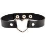papasgix Choker Collar Necklace for Women, Adjustable Pu Leather Goth Studded Heart Punk Necklace with Spikes Cosplay, Trendy Collar for Teenager Girls
