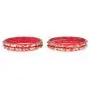 Efulgenz Fashion Jewelry Indian Bollywood Gold Crystal Floral Acrylic Resin Wedding Bracelet Bangle Set