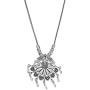 Ethnadore Bohemian Vintage Antique Tribal Indian Oxidized Silver Pendant Chain Statement Necklace Jewelry