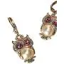 Betsey Johnson Pearl Critters Owl Drop Earrings