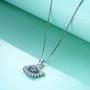 PEIMKO Evil Eye Pendant Necklace for Women 925 Sterling Silver Greek Protection Jewelry Amulet Gift for Girls Boys