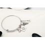 FLODANCER Blood Thinner Medical Alert ID Bangle Bracelet - Live Laugh Love Jewelry for Women Girls