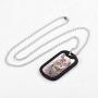 U7 Men Women Custom ID Tag,Stainless Steel Medical Identification Necklace Bead Chain 23 Inch, Silicone Silencer, Military Dog Tag Customized with Text or Image, Gift Packed
