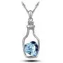 KEPKGO Love Heart Crystal Pendant Necklace with Unique Bottle Shape Valentines Day Jewelry Gifts for Womens Girls KEPKGO Love Heart Crystal Pendant Necklace with Unique Bottle Shape Valentines Day Jewelry Gifts for Womens Girls