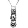 Controse Speak No Evil, Hear No Evil, See No Evil Skull Necklace with Pendant (27'' 316L Stainless Steel Necklace