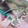 omodofo Inspirational Messaged Cuff Bracelet Bangle for Mother Grandmother Daughter Mothers Day Gift