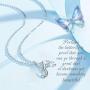 EUDORA Sterling Silver Necklace 26 Letters Alphabet Personalized Charm Pendant with 18inch O-Ring Chain