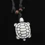 Vintage Sea Turtle Necklace Pendant Tortoise Engraved Bone Leather Wax Rope Necklace for Women Unisex 2Pcs/set Vintage Sea Turtle Necklace Pendant Tortoise Engraved Bone Leather Wax Rope Necklace for Women Unisex 2Pcs/set